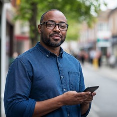 Man smiling