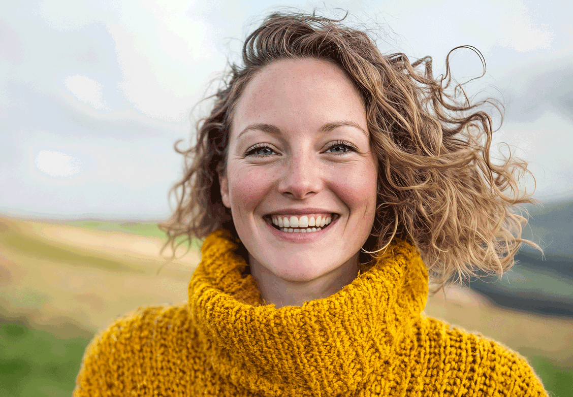 Woman smiling