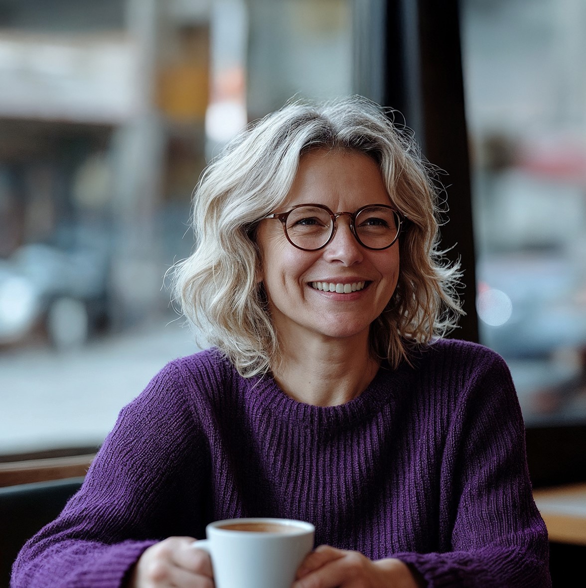 Woman smiling